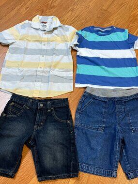 boys clothes size 7-8 lot Tees And Denim Shorts